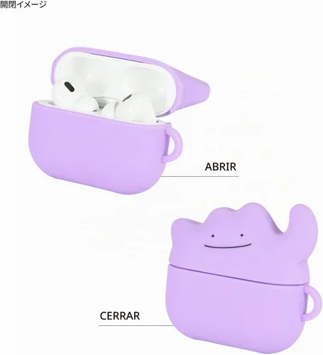 Vista 3 de Gourmandise POKE-810B - Funda de silicona compatible con AirPods Pro (2ª generación) / AirPods Pro, Metamon