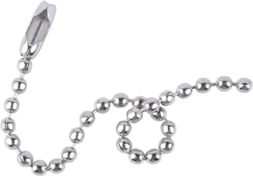 Vista 2 de BronaGrand 200 cadenas de cuentas de bolas, cierre de conector de cuentas, 0.094 in de diámetro, llavero de 3.937 in de largo