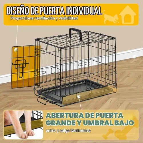 Vista 4 de Jaula para perros de 18 pulgadas, jaula para perros pequeños