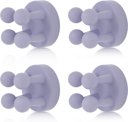 Vista 8 de 4 soportes de silicona para cepillos de dientes, gancho multifunción, impermeable, autoadhesivo, para cepillo de dientes, soporte para enchufe