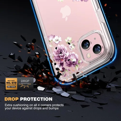 Vista 1025 de DIACLARA - Funda transparente compatible con iPhone XR 6.1 pulgadas 2018