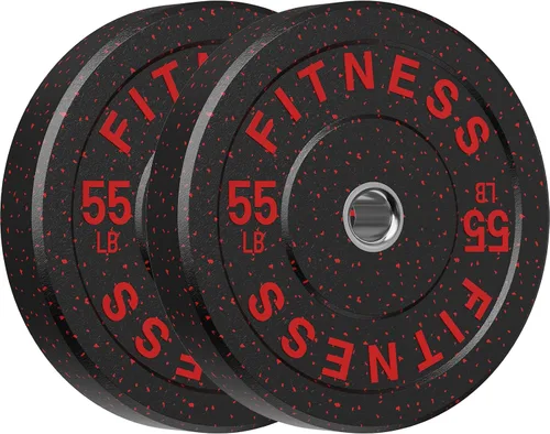 Vista 13 de HANDBODE 2-Inch High-Bounce Bumper Plates, Olympic Weight Set, 10-650 lb