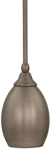 Vista 53 de Toltec Lighting Tallo Colgado Mini colgante, acabado de cobre negro, 3.5" cuadrado humo burbuja vidrio