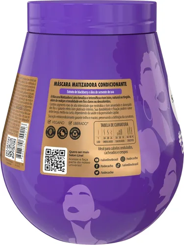 Vista 3 de Mascara Matizadora Mascarilla Tónica Morada #todecacho Salon Line