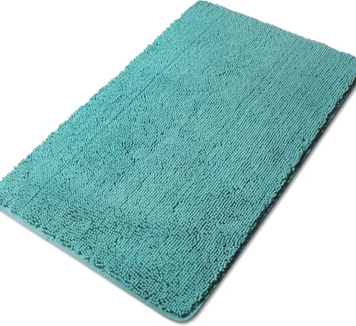 Vista 10 de Yeaban Alfombras pequeñas de baño de felpilla de 12 x 12 pulgadas, absorbentes y lavables, antideslizantes, de felpa y suaves para baño, ducha