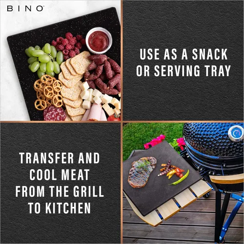 Vista 7 de BINO Tabla de cortar Tabla de cortar sin BPA Tablas de cortar para cocina duradera, gran superficie, multiusos, de doble cara, apta
