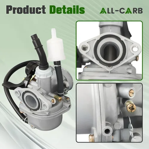 Vista 6 de ALL-CARB Carburador PZ19 de 50 cc, 70 cc, 90 cc, 110 cc, 125 cc, repuesto para ATV Dirt Bike Go Kart con filtro de aire
