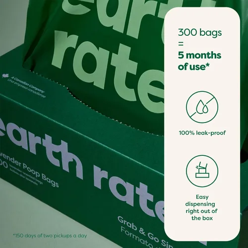Vista 5 de Bolsas de residuos de perros para despensas Earth Rated , lavanda-aromatizado