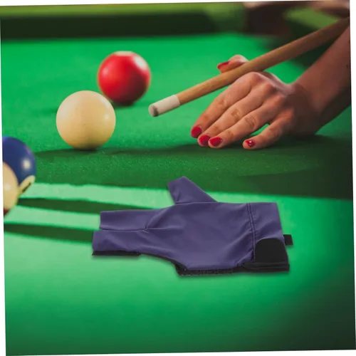 Vista 8 de Yardwe Guante de billar para mano izquierda, transpirable, dedos deslizantes, guantes de piscina, ajuste cómodo para control de precisión, pantalla