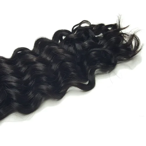 Vista 6 de Pelo ondulado profundo a granel para trenzar cabello humano sin trama, 3 paquetes de 5.29 oz brasileño