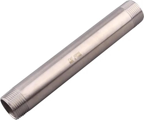 Vista 7 de 1" X 1" NPT Macho NPT Acero Inoxidable 304 Colocación Acoplamiento de Tubo Moldeado 4" Longitud