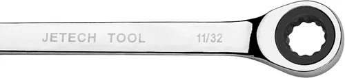 Vista 3 de Jetech Llave de trinquete de doble extremo de caja de 5/16" x 11/32", llave de trinquete SAE de 72 dientes, acero Cr-V forjado, resistente
