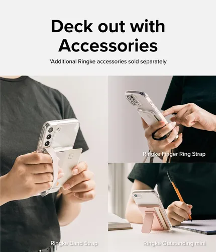 Vista 6 de Ringke Soporte magnético para tarjetas de ranura lateral [compatible con MagSafe Wallet] Cartera ligera y rígida para teléfono celular, accesorios