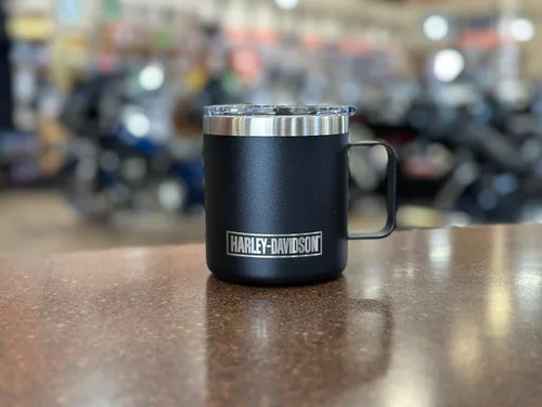 Vista 7 de Harley-Davidson Taza de café de viaje taza de acero inoxidable con protector de barra de tapa