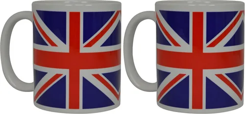 Vista 5 de Rogue River Tactical La mejor taza de café de la bandera británica del Reino Unido, gran idea de regalo para hombres y mujeres, Reino Unido, blanco