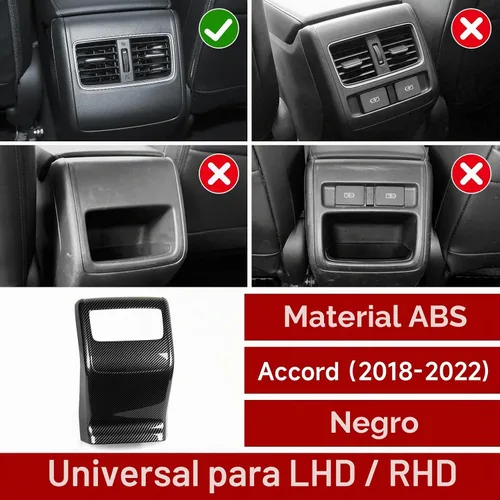 Vista 2 de Calcomanías de ventilación de salida de CA para Honda Accord 2018-2022, accesorios de 10ª generación, calcomanías de fibra de carbono ABS