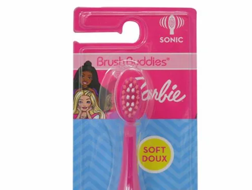 Vista 6 de Brush Buddies Barbie - Cepillo de dientes eléctrico con pilas para niños, cerdas suaves y potencia sónica, perfecto para niños, niñas e higiene