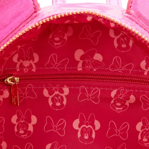 Vista 5 de Loungefly Disney Minnie Mouse Glitter Sparkle - Bolso de hombro con doble correa para mujer