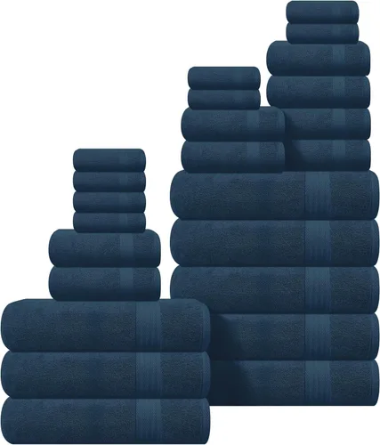 Vista 79 de GLAMBURG Juego de 2 Sábanas de Baño Extra Grandes de Algodón Premium de 700 GSM - 100% Algodón Peinado - 2 Sábanas de Baño 35x70 pulgadas - Calidad