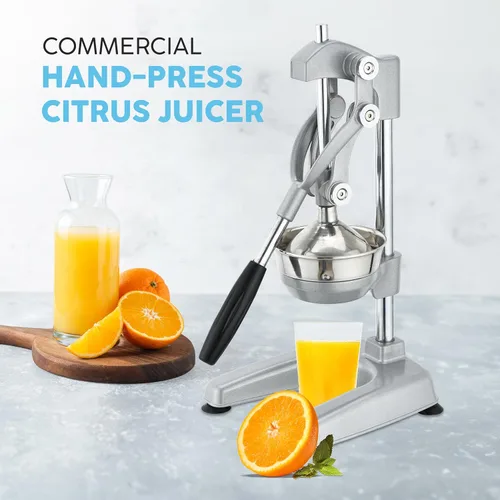 Vista 2 de Courant Exprimidor de jugo de naranja de acero aleado, resistente, fácil de limpiar, exprimidor profesional de cítricos, exprimidor de prensa manual