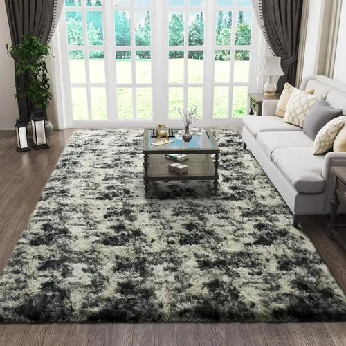 Vista 17 de Ophanie - Alfombras para sala de estar, antideslizante y suave, de felpa grandes y peludas para dormitorio, peludas para niños y niñas, decoración