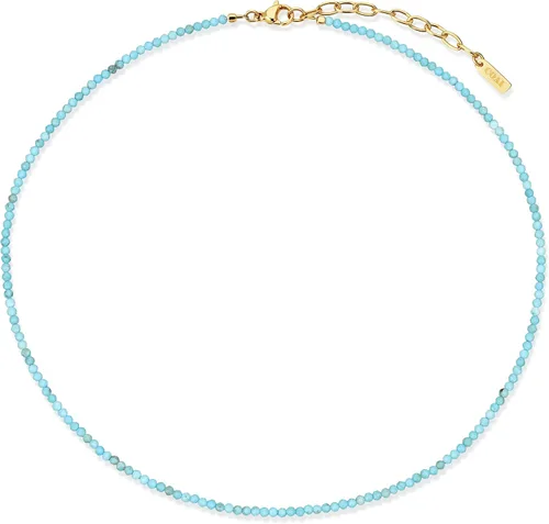 Vista 15 de COAI Collar de piedras preciosas para mujer, delicado collar de cuentas