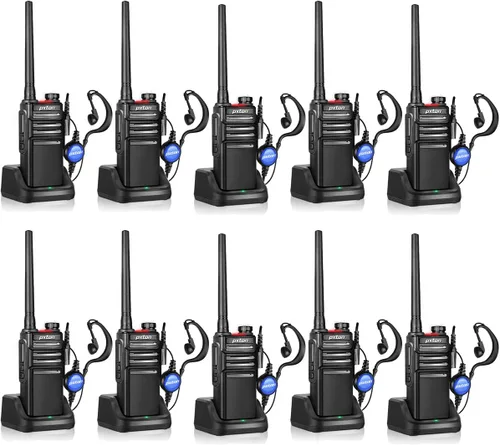 Vista 11 de pxton 999S Walkie Talkies recargables para adultos de largo alcance con auriculares actualizados y estación de carga, radios de mano GMRS de dos