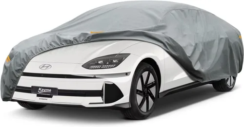 Vista 172 de Kayme Funda de Coche de Servicio Pesado Impermeable para Todo Tipo de Clima, Ajuste Personalizado para Tesla Model S, Cubierta Exterior Completa