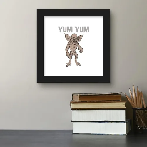 Vista 4 de Trends International Gallery Pops Gremlins - Arte de pared Yum Yum, versión enmarcada negra, 12 x 12 pulgadas