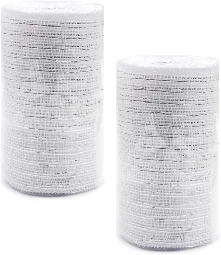 Vista 72 de YYCRAFT Paquete de 2 cintas de malla de polímero metálico de 6 pulgadas (total 20 yardas, verde manzana)