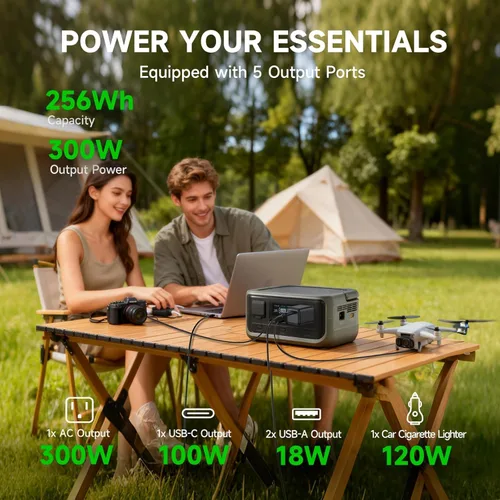 Vista 3 de ALLPOWERS VOLIX P300 300W Estación de energía portátil, generador solar