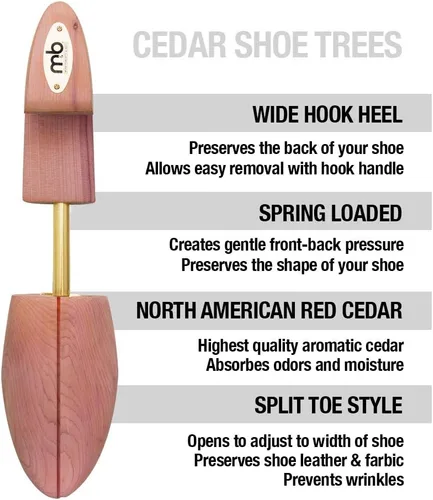 Vista 5 de Moneysworth and Best Men's Shoe Trees with Hook Heel