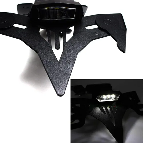 Vista 4 de TEMKIN W para Yamaha MT 07 FZ 07 MT07 FZ07 2013-2019 motocicleta trasera placa soporte soporte cola ordenado Fender Eliminator Y