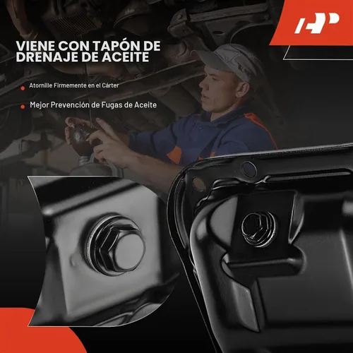Vista 7 de A-Premium Cárter inferior de aceite de motor con tapón de drenaje compatible con Scion xD 2008-2014 iM Toyota Corolla 2009-2019 Matrix 2009-2014