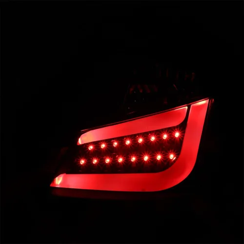 Vista 6 de SPEC-D TUNING Luces traseras LED negras con barra de luz LED blanca compatible con Scion TC 2011-2013, conjunto de par izquierdo + derecho