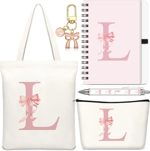Vista 21 de Talltalk 5 piezas de bolsas de mano con iniciales, regalos para mujer Beige