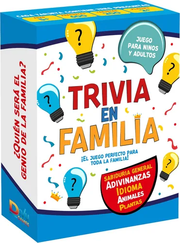 Vista 9 de Trivia en Familia – Juego de Mesa en Español para Familia, Amigos, Adultos y Adolescentes Juego de Cartas Trivia Divertida y Educativa