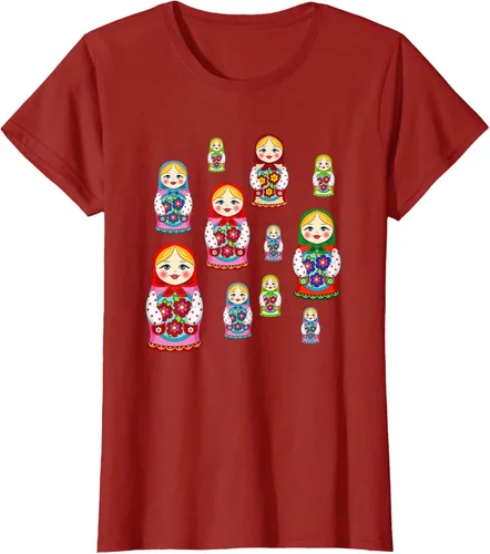 Vista 29 de Rusia - Camiseta de juguete retro para niños, diseño de muñecas rusas