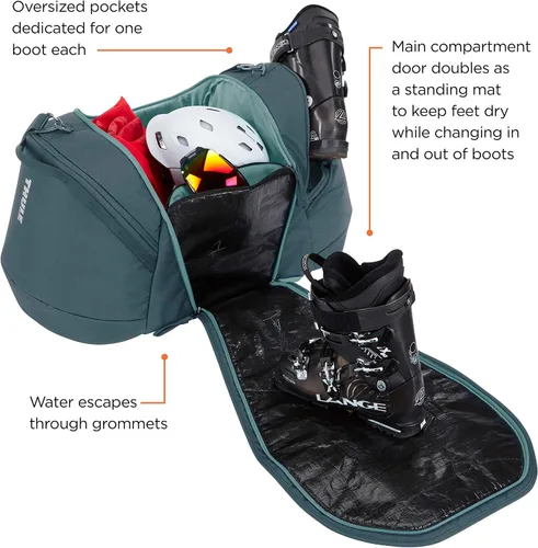 Vista 3 de Thule RoundTrip - Bolsa de viaje para esquí y snowboard, 90L