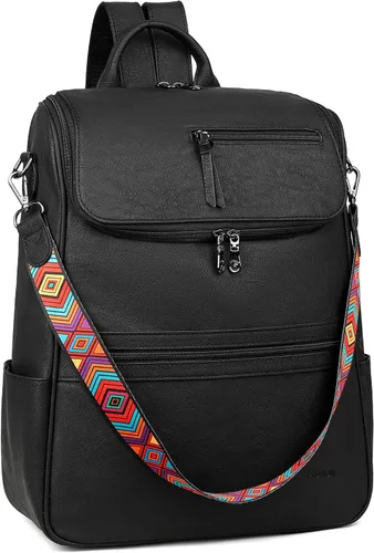 Vista 4 de Bolsos cruzados para mujer y mochila para laptop Colección Negro