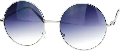 Vista 21 de Hippie Groovy Gradient Oversize Anteojos de sol redondos Lennon grandes