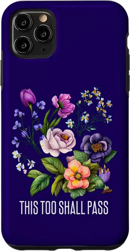 Vista 11 de iPhone 15 This too shall pass camisas florales para mujeres flores Faith-Ba Case