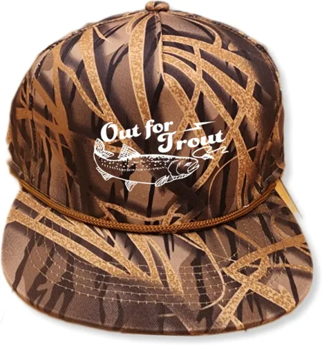 Vista 36 de ThatsRad Out for Trout Camionero Camuflaje Sombrero Visera Cuerda Snapback Camo Pesca Mosca