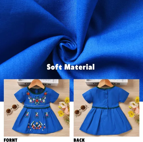 Vista 3 de Aalizzwell Vestido bordado de manga corta para bebé niña pequeña