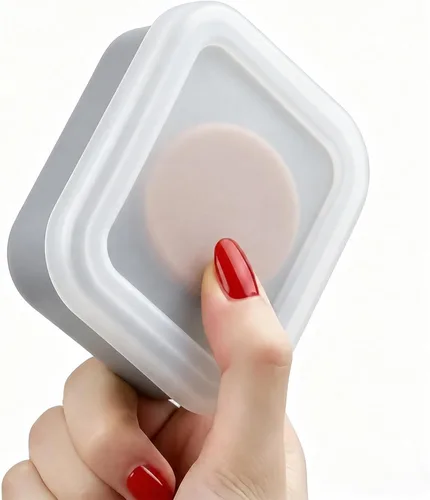 Vista 10 de AIMAIAIMAI Funda de viaje de jabón pequeña, funda de silicona resistente a