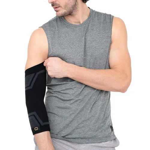 Vista 7 de Copper Compression PowerKnit Manga para Codo - Codera Sin Costuras para Hombres y Mujeres - Alivio del Dolor para Tendinitis, Codo de Tenis