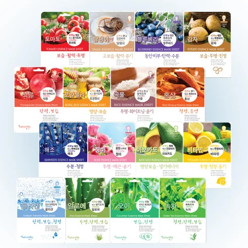 Vista 2 de TNB Natureby - Máscara facial coreana con esencia de colágeno (10 hojas), paquete de hojas de máscara hidratante, cuidado de la piel coreano