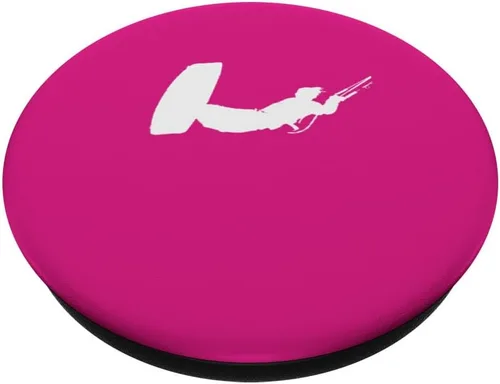 Vista 2 de Kiter Action Freestyle Artistic White Vector PopSockets Standard PopGrip
