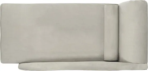 Vista 6 de Safavieh Home Collection Caiden - Tumbona de terciopelo gris con almohada