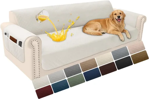 Vista 83 de Fundas de terciopelo 100% impermeables para sofá biplaza, fundas lavables para sofá de 2 plazas, fundas de sofá aptas para mascotas, protector